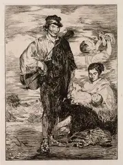 Les Gitanos by Edouard Manet, 1862, Etching, sold Mar 2003