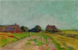 Ingwer Paulsen, Geestweg bei Halebüll, Oil on panel
