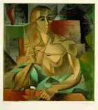 Jean Metzinger, La tasse de thé, 1928, Aquatint printed in colours