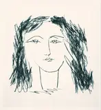 Pablo Picasso, Tête de femme de face, 1948, Drypoint