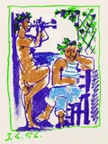 Pablo Picasso, 2 Bll.: Faune et Marine. Les Saltimbanques, 1956, Lithograph