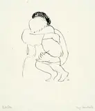 Gabriele Münter, Mutter und Kind, 1924, Lithograph