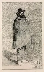 Edouard Manet, Le philosophe, 1865, Drypoint