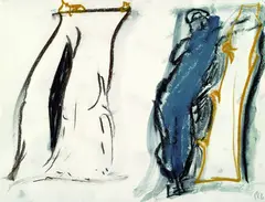 Komposition by Per Kirkeby, 1986, Gouache, sold Mar 2003