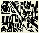 Walter Dexel, Steile Straße, 1918, Woodcut