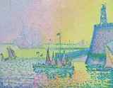 Paul Signac, Le Soir (La Jétée de Flessingue), 1898, Lithograph printed in colours