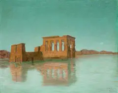 Hans Schadow, Tempel von Philae in Oberägypten, 1907, Oil on panel