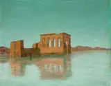 Hans Schadow, Tempel von Philae in Oberägypten, 1907, Oil on panel