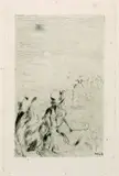 Pierre-Auguste Renoir, 2 Bll.: Sur la plage, à Berneval. Buste d'enfant, tourné à droite