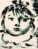 Pablo Picasso, 2 Bll.: Tête de Paloma. Tête de Claude, 1950, Lithograph