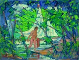 Heinrich Emil Adametz, Die Schwestern, 1954, Oil on canvas
