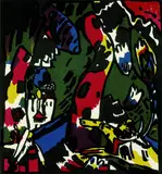 Wassily Kandinsky, 2 Bll.: Bogenschütze. Motiv aus Improvisation 25