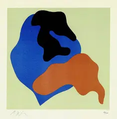 Composition I by Jean Arp, 1963, Lithograph printed in colours, sold Mar 2003
