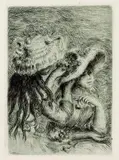 Le chapeau épinglé (La fille de Berthe Morisot et sa cousine), 3e planche by Pierre-Auguste Renoir, 1894, Etching, sold Mar 2003