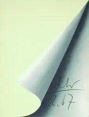 Blattecke by Gerhard Richter, 1967, Farboffset auf granuliertem Halbkarton, sold Mar 2003