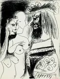 Pablo Picasso, Le vieux roi, 1959, Lithograph