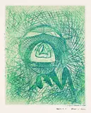 Max Ernst, Das galante Schaf, 1949, Colour etching