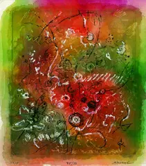 Komposition by Rolf Cavael, 1978, Pen and Indian ink drawing, sold Mar 2003