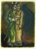 Marc Chagall, Aus: Exodus, 1966, Lithograph printed in colours