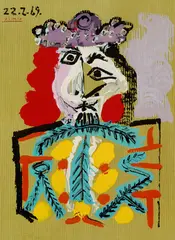 Le roi by Pablo Picasso, 1969, Lithograph printed in colours, sold Mar 2003