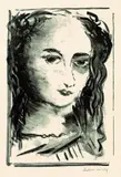 Maurice de Vlaminck, Portrait de Femme, Lithograph