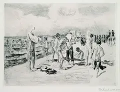 Badende Knaben by Max Liebermann, 1904, Etching, sold Mar 2003