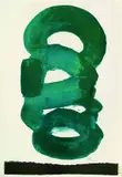 Kumi Sugai, Komposition in Grün, 1964, Lithograph printed in colours
