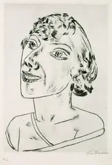 Sarika by Max Beckmann, 1922, Etching, sold Mar 2003
