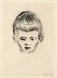 Edvard Munch, 2 Bll.: Andreas Schwarz. Head of a Woman, 1906, Etching