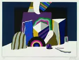 Karl Korab, 3 Bll.: Stilleben mit Apfel. Hommage à Rousseau. Konstanzer Stilleben, 1970, Silkscreen printed in colours