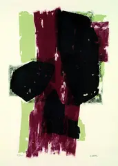 Raoul Ubac, 3 Bll. Abstrakte Motive, 1965, Lithograph printed in colours