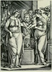 Jacopo de' Barbari, Das Brandopfer für Priap, 1500, Copper engraving