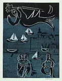HAP Grieshaber, Hellas II, Woodcut printed in colours