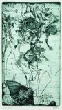 Horst Janssen, 2 Bll.: Mit Mützen. Selbst mit Motte, 1966, Lithograph