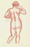 Aristide Maillol, Femme nue de dos, 1925, Lithograph