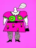Niki de Saint Phalle, Merry Christmas, 1969, Silkscreen printed in colours