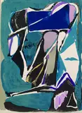 Bram van Velde, 2 Bll. Abstrakte Kompositionen, 1952, Lithograph printed in colours