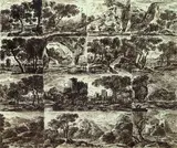 Franz Innocenz Josef Kobell, Ca. 188 Bll. Landschaftsstudien und Skizzen, häufig mit Staffage, Pen and Indian ink drawing
