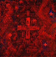 Rotkreuz by Alexander Verhuelsdonk, 2001, Mixed media, sold Dec 2002