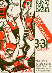 Trapez by Max Beckmann, 1928, Lithograph printed in colours, sold Dec 2002
