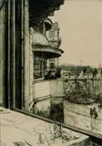 James Tissot, Von der Terrasse, 1878, Etching