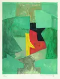 Composition bleue by Serge Poliakoff, 1958, Lithograph printed in colours, sold Dec 2002