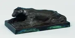 Liegender Eisbär by Willy Zügel, Bronze, sold Dec 2002