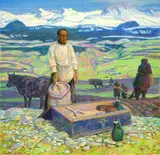 Erich Erler, Heimischer Acker, Oil on canvas