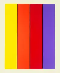Hermann Bartels, Vier farbige Streifen, 1971, Oil
