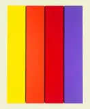 Hermann Bartels, Vier farbige Streifen, 1971, Oil