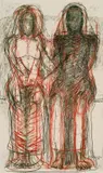 Edgar Augustin, Sitzendes Paar, 1988, Chalk