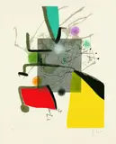 Joan Miró, Aus: Miquel Martí i Pol, Llibre dels sis sentis, 1981, Aquatint printed in colours