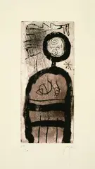 La créole by Joan Miró, 1958, Aquatint printed in colours, sold Dec 2002