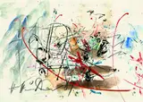 Ohne Titel by Hans Staudacher, 1989, Oil, sold Dec 2002